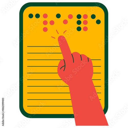 World braille day illustration. Vector isolated.