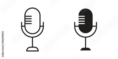 Voice recognition icons in trendy flat style. symbol for your web site design, app, UI Vector EPS 10.