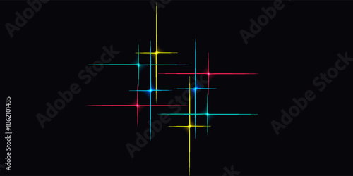 Abstract flying in futuristic corridor background, fluorescent ultraviolet light, mirror lines laser neon lines, geometric endless tunnel, 3d illustration, multicolored spectrum