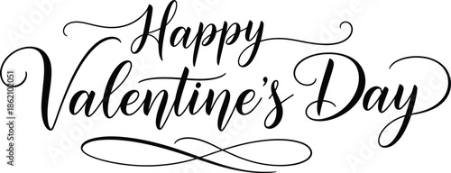 Elegant calligraphic script expressing heartfelt greetings for a joyous romantic holiday, perfect for love-themed celebrations and digital designs