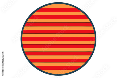 vector illustration of an striped circle texture