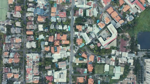 4K Drone Aerial of Ho Chi Minh City District 2 Thao Dien