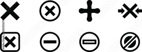 Collection of common mathematical and control symbols Vector