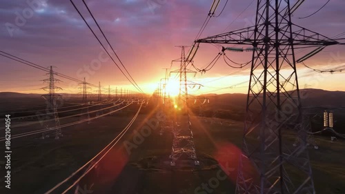 sunset over the river