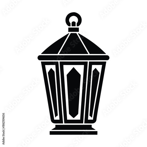 A collection of black silhouette vectors featuring Islamic architectural elements, lanterns, crescent moon, stars, and geometric patterns, ideal for Ramadan and Eid decorations.
