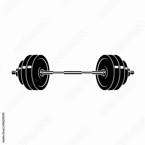 Standard barbell equipment for weightlifting and powerlifting exercises