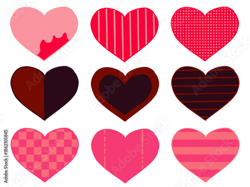 ハート いろいろ ころころ 主線なし