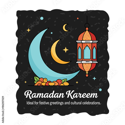 Ramadan kareem greeting card Vector