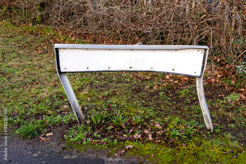 Accident damaged blank street name