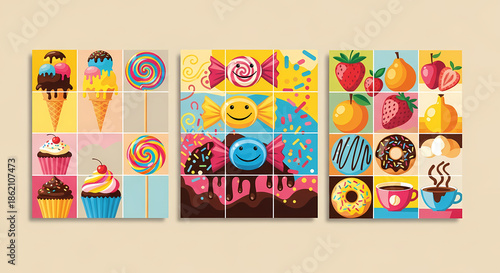 Vibrant Collection of Sweet Treats and Desserts.