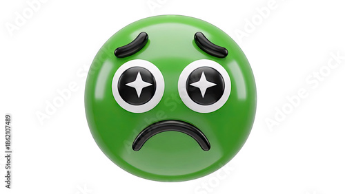 Green Sad Face Emoji