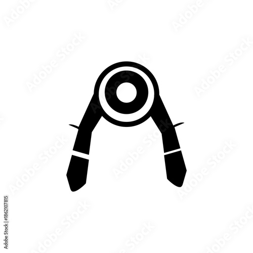 vector black rope icon illustration
