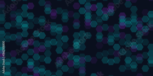Abstract Technology Background with Clean Geometric Hexagon Grid