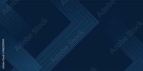 Blue geometric abstract background overlapping layers on bright space with line effect decoration. Circle style concept modern graphic vector eps10