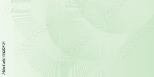 Minimalist soft Abstract Background in Gradient green and white Tones with Circles. Circle effect style geometric