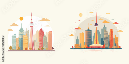 Vector illustration of a Toronto Cutyscape