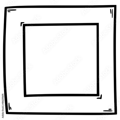 pigpen cipher E illustration hand drawn outline vector