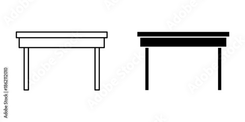 table set icon on white background
