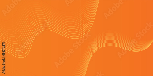 Vector abstract background with dynamic orange waves. vector illustration eps10