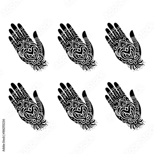 henna , marriage silhouette pack