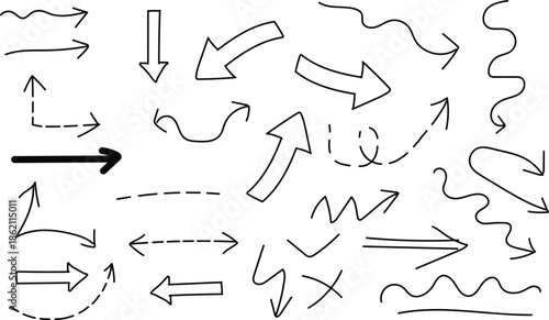 Collection of various arrows and pointers in different styles and directions