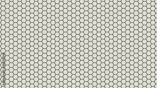 Geometric honeycomb pattern with black hexagons on white background