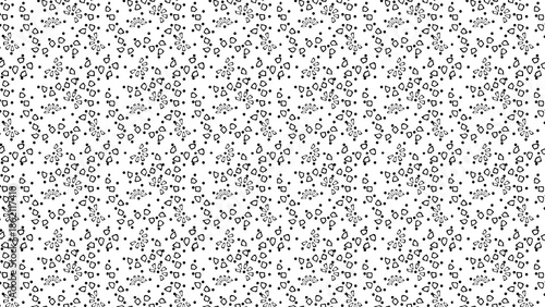 Elegant black and white floral pattern with small flowers