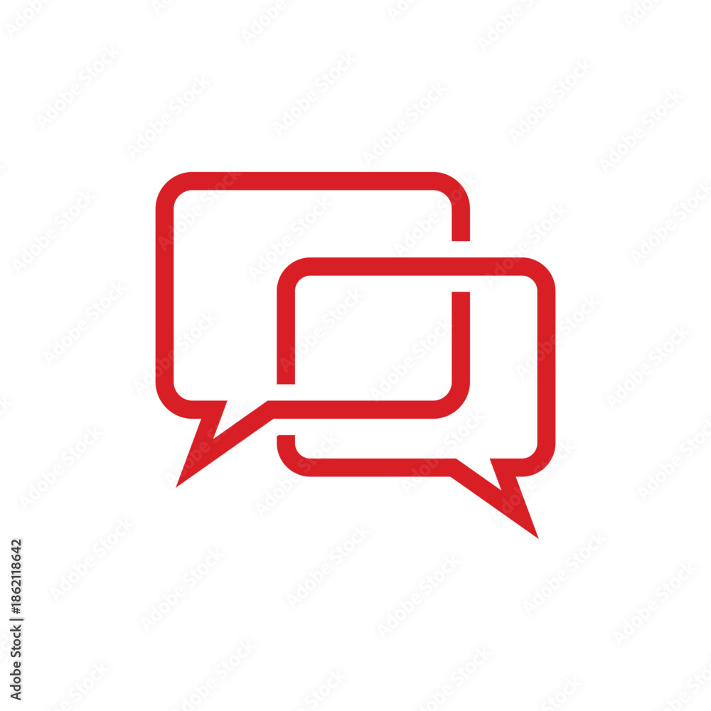 Fototapeta premium Chat Speech Bubble Icon Vector Template Illustration Logo Design