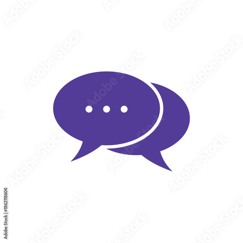 Chat Speech Bubble Icon Vector Template Illustration Logo Design
