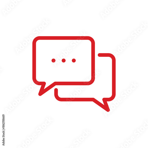 Chat Speech Bubble Icon Vector Template Illustration Logo Design