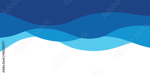 Sea waves layered vector background illustration and sea beach vector illustration.