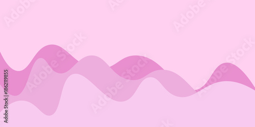 pink papercut wave curves liquid shapes abstract background