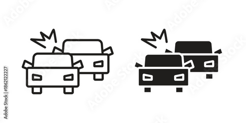 Accident icons symbol template for graphic and web design