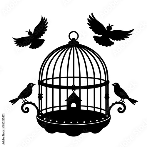 regal steampunk aviary teeming with clockwork bird (1).svg