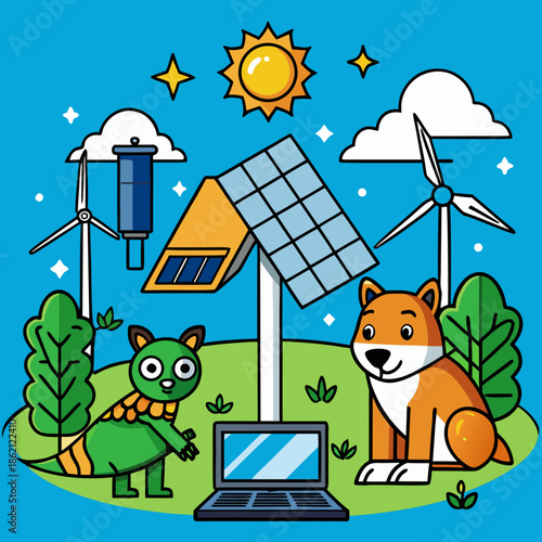 wildlife infused with eco technology elements  lik.svg