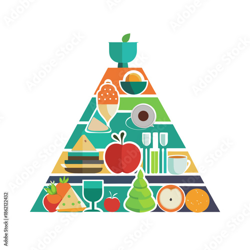  food pyramid outline   a highly graphic silhouett.svg