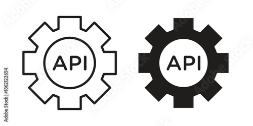 API icons symbol template for graphic and web design