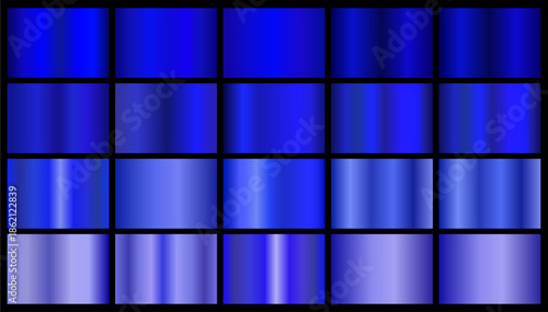 blue gradient palette. Blue color gradient swatches collection