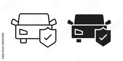 Auto insurance icons symbol template for graphic and web design