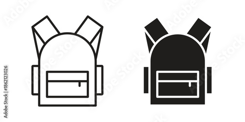Backpack icons symbol template for graphic and web design