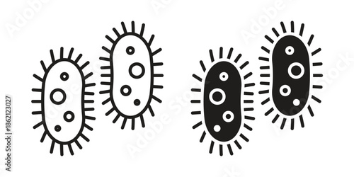 Bacteria icons symbol template for graphic and web design