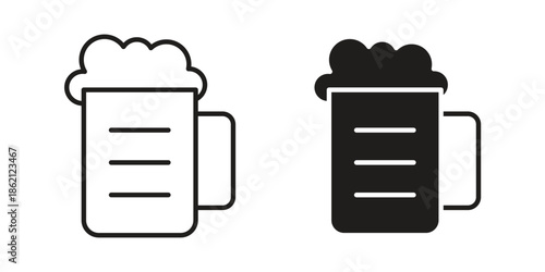 Beer mug icons symbol template for graphic and web design