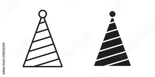 Birthday hat icons symbol template for graphic and web design