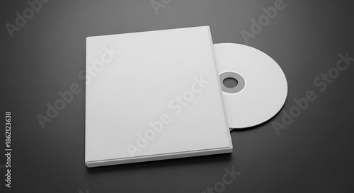 Free Download Blank CD and Cover Mockup on Dark Background for Design. - GFXLoad