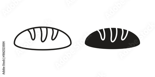 Bread loaf icons symbol template for graphic and web design
