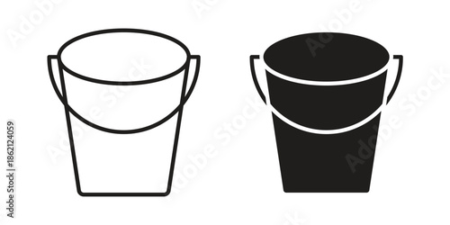 Bucket icons symbol template for graphic and web design