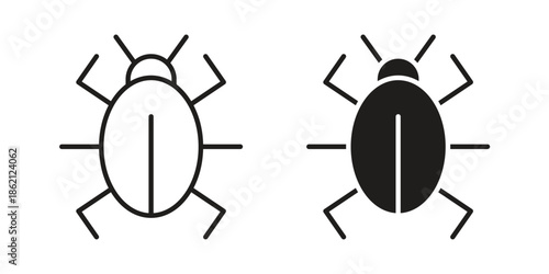 Bug icons symbol template for graphic and web design