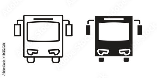 Bus icons symbol template for graphic and web design