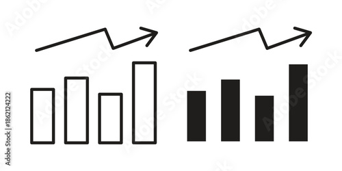 Business growth icons symbol template for graphic and web design