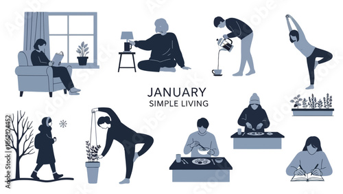 Simple living in january with various activities